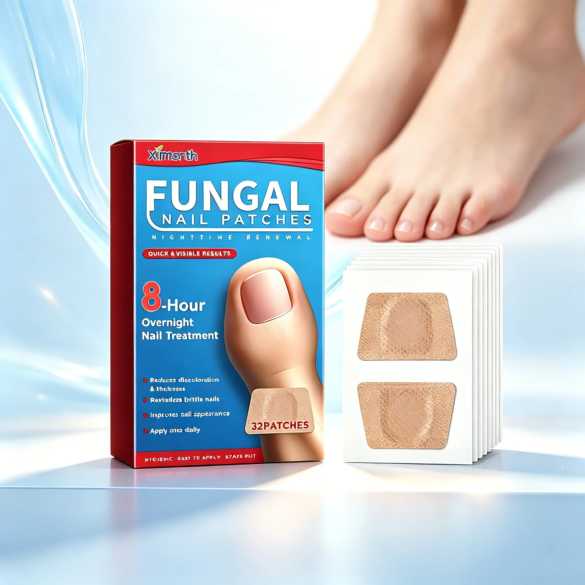 Fungal Nail Repair Patches effectively combat toenail fungus and repair damaged toenails overnight. Specially formulated for fungal nail infections, they are suitable for discolored nails, fungal nail infections, and all types of nail damage.