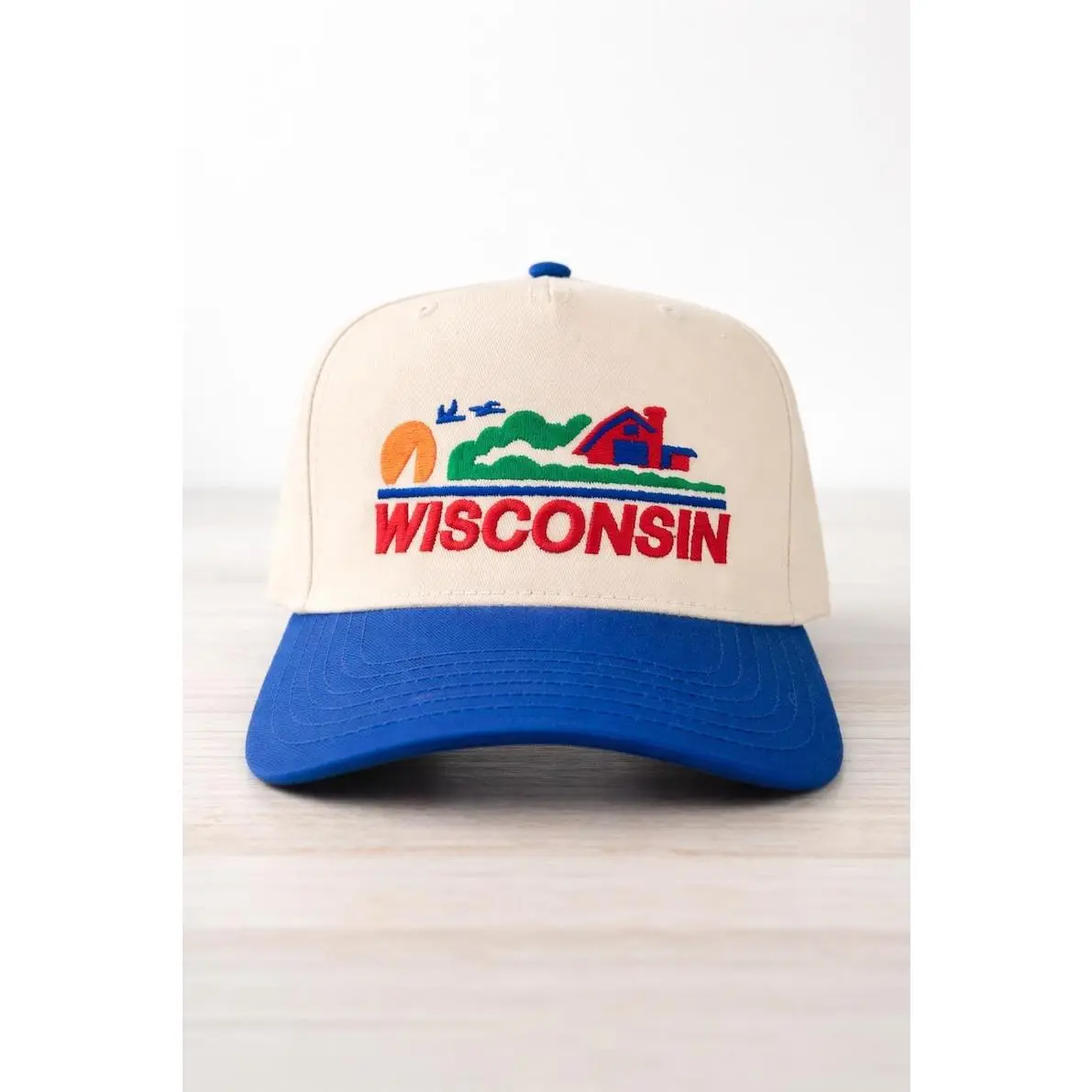 Retro Wisconsin Embroidered Hat | Vintage State Pride Baseball Cap | Midwest Style Adjustable Hat