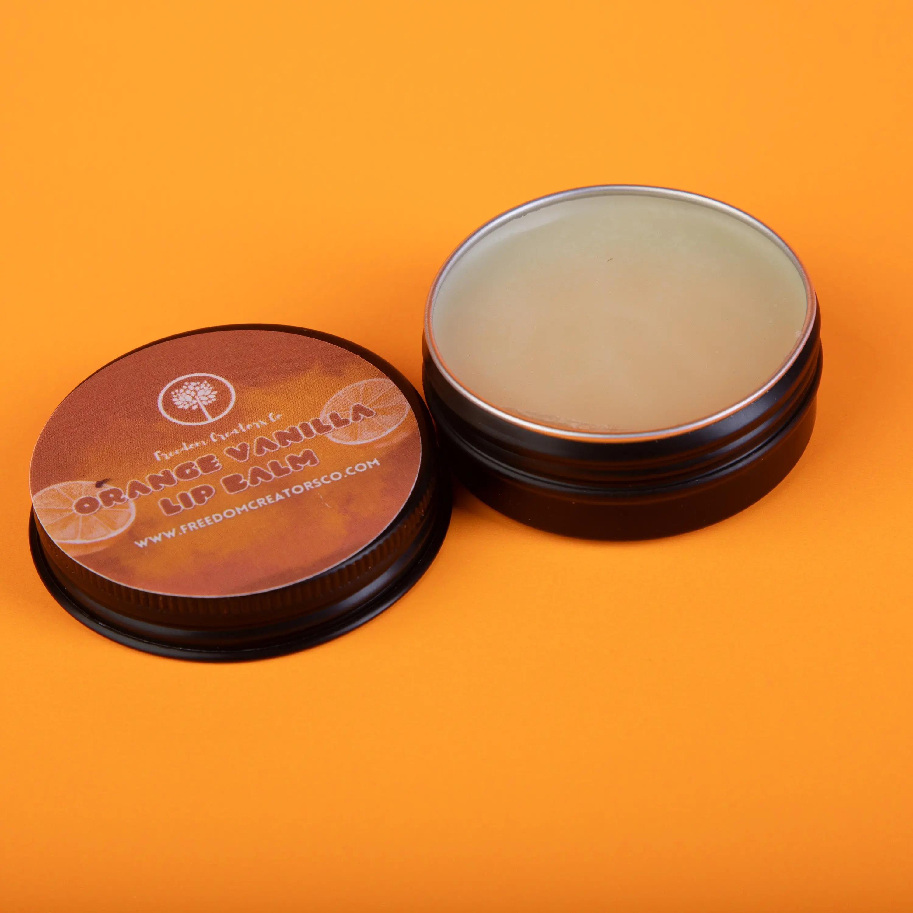 Orange Vanilla Natural Beeswax Lip Balm - Moisturizing Lip Care Treatment - Comforting Shea Butter - Toxin Free SkinCare - Daily Use Coconut Skincare