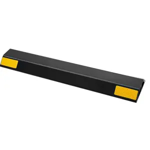 VEVOR Parking Stopper, 16 Inch 2 Pcs Heavy Duty Parking Aid for Garage, PP Curb Garage Floor Stopper with Reflective Strips, Vehicles Gadgets for Cars Vans Trucks Tire Wheel Guide Block Stops Bumpers