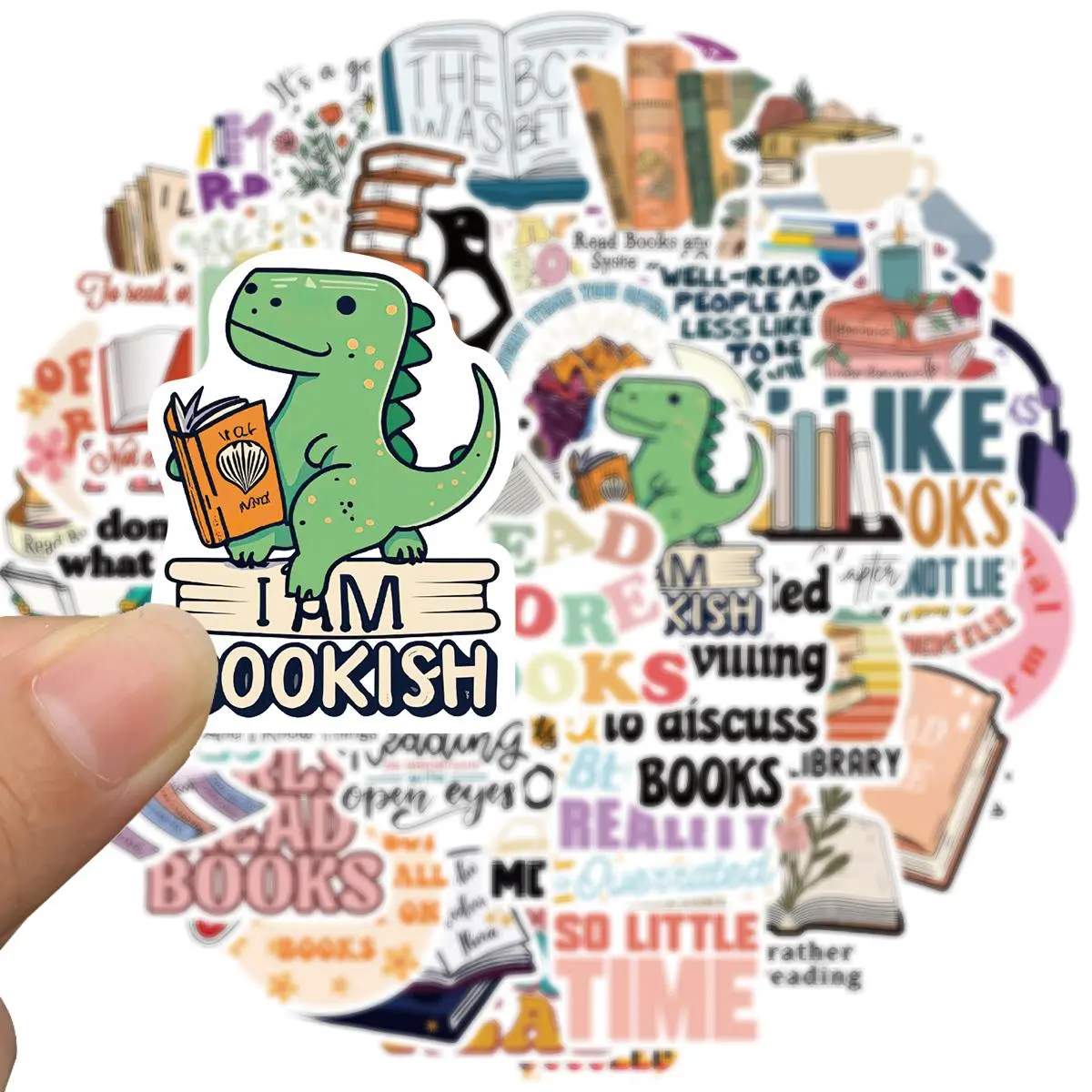 Book Themed Sticker, 50pcs/set Book Sticker, Reading Sticker for Bookish Adults Kids, Teachers Reading Rewards for Students, Bookish Gifts