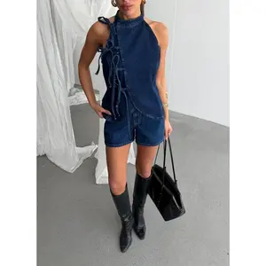 Wrapped Denim Twin Set