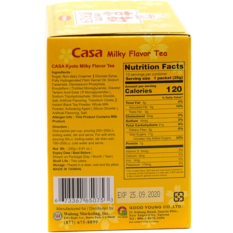 CASA Milk Tea 10 bags Assorted Flavor (Okinawa Brown Sugar/Kyoto