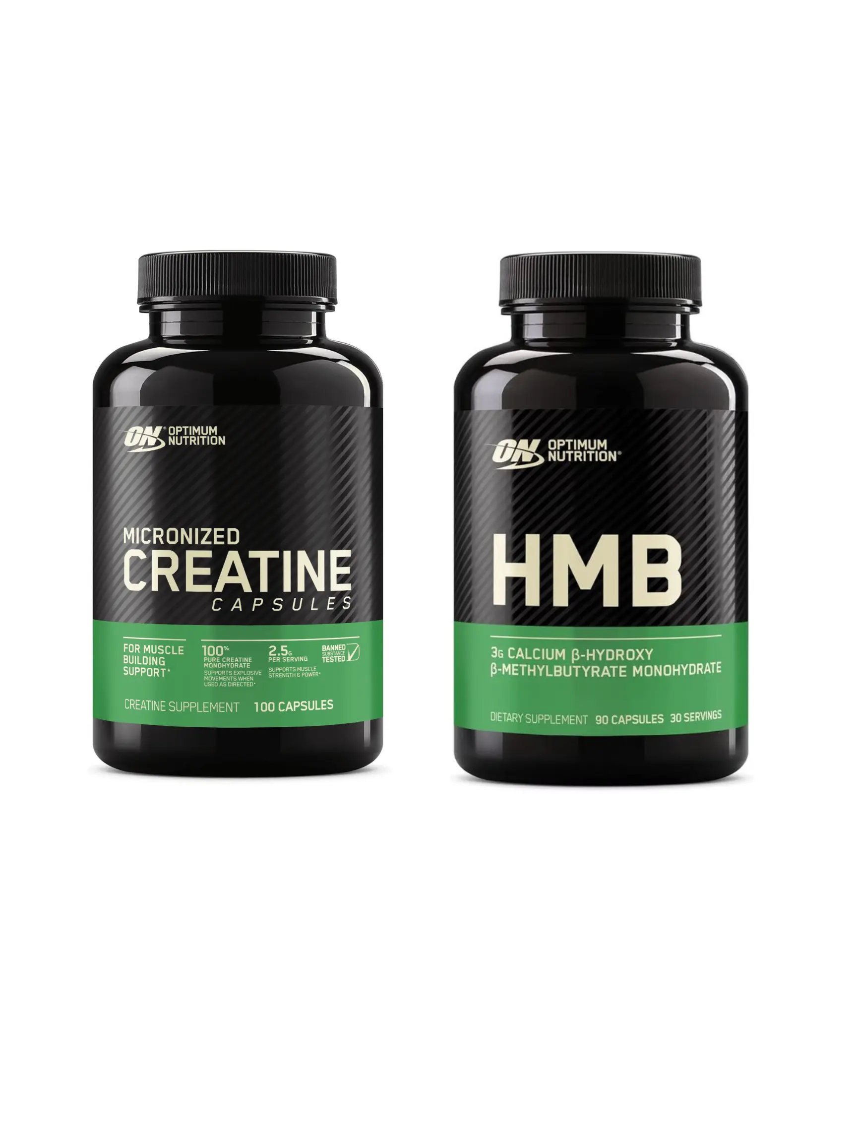 Optimum Nutrition HMB + ON Creatine Capsules 100 CT - Bundle Optimum Nutrition HMB + ON Creatine Capsules 100 CT - Bundle