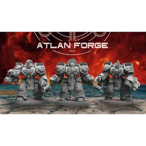 Unpainted 3D Printed Minoan-Style Warhulks – Resin Tabletop Miniatures, Set of 3