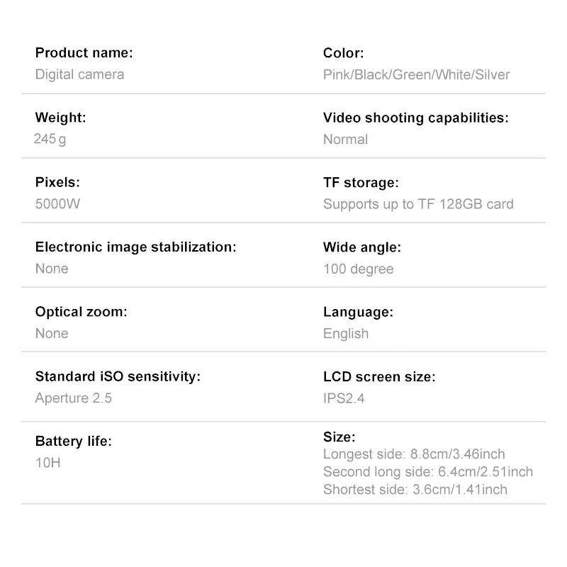 FHD 1080P Digital Camera with SD Card, 16X Digital Zoom Camera, Portable Mini Camera for Teenagers Students Boys Girls, Point and Shoot Camera for Gifts, Tech Gadgets, Gift 7