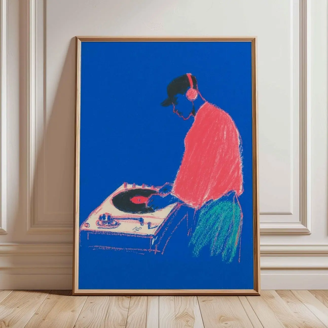 DJ Wall Art Print | Music Poster | Hip Hop Artwork | Turntable DJ Illustration | Modern Pop Art Decor | Colorful Urban Music Print Z