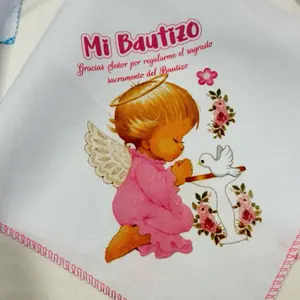 Cloth Napkins, 12pcs 12x12in Baptism Favor Napkins, 100% Polyester, Festive Party Supplies for Baptism Memories
