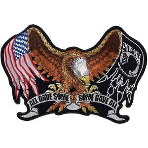 Embroidered Patch - POW Eagle All Gave Some Jacket Back Patch [Iron on sew on -14.5 X 9.5 inch] for Jackets, Backpacks, Tactical Gears.