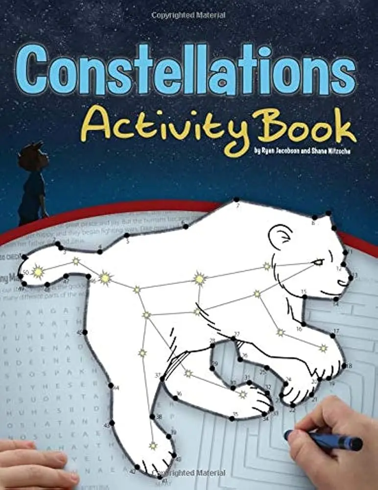 Constellation Activity Book for Kids - Stargazing Themed, Award-Winning Author, 26 Constellation Dot-to-Dots, Flash Cards, Beginners Friendly, Easy-to-Follow Instructions, Fun and Learning