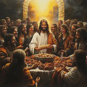 DIY 5D Diamond Painting Kit Jesus Theme Full Drill Mosaic Craft, Home Wall Decor Gift, Model Xinghao T024