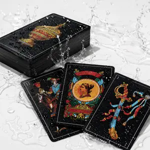 2 Pack Spanish Playing Cards – Waterproof Baraja Española Briscas Cards, Mexican & Puerto Rico Style, Black Plastic