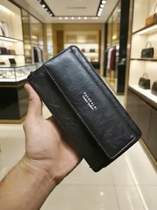 Men's Business Double Layer PU Leather Buckle Men's Bank Card Clip Zipper Wallet Wallet Old Style Men For Men Wallet Purse Wallet Long Wallet Wristlet Wallet Zipper Card Holder