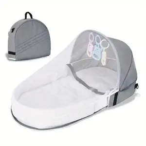 Portable Baby Bed, Multifunctional Foldable Baby Bed with Storage Bag, Detachable Baby Bed for Outdoor Travel, Travel Essentials