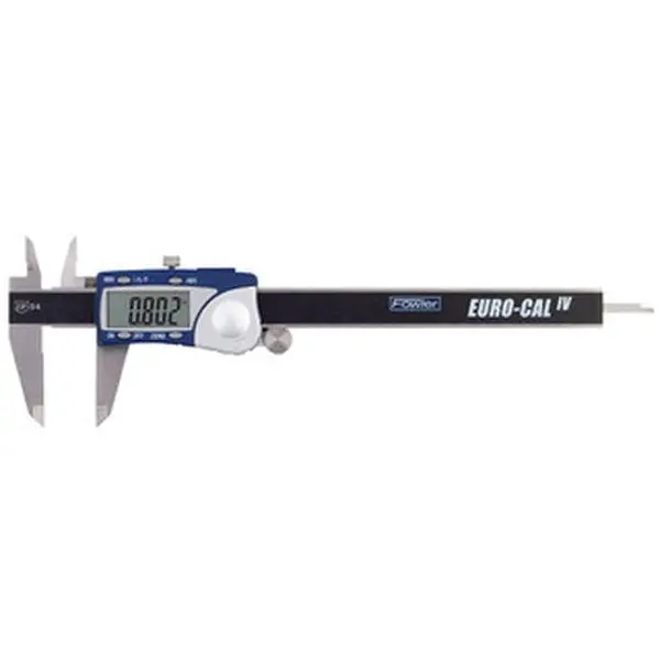 Fowler Electronic Caliper: 0 to 6", 0.0005" Resolution, IP54 0.0010" Accuracy, Stainless Steel Caliper, 1.56" Jaw Length, Stainless Steel Jaws 54-100-330-1