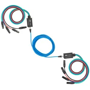 LyxPro Multi Network Breakout for Stage & Recording Studio 4-Channel XLR to Single 6' Ethercon Cat6 Cable - AES & DMX Channels