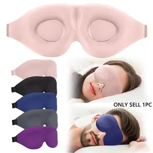 360° fully blackout sleep eye mask with ergonomic 3D contoured cup design, adjustable headband, breathable memory foam material, suitable for sleeping in complete darkness, Night Mask, Breathable Eye Cover, Eye Covers For Sleeping, Sleeping Eyemask