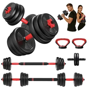 Relife Sports Adjustable Weight Dumbbell Set, Use as Dumbbell, Barbell, Kettlebell and Push-up Weights for Exercises at Home,Multi-functional Fitness Exercise Equipment for HomeGym Weightlifting