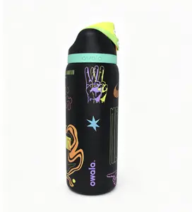 Owala 32oz Insulated Stainless Steel Water Bottle with FreeSip Spout, Cool Abstract Graffiti Design, BPA-Free for Gym & Travel Stainless steel insulated cup Keeps Drinks Cold 24H Drinkware Flasks Mug Tumbler Bottled Portable airplane