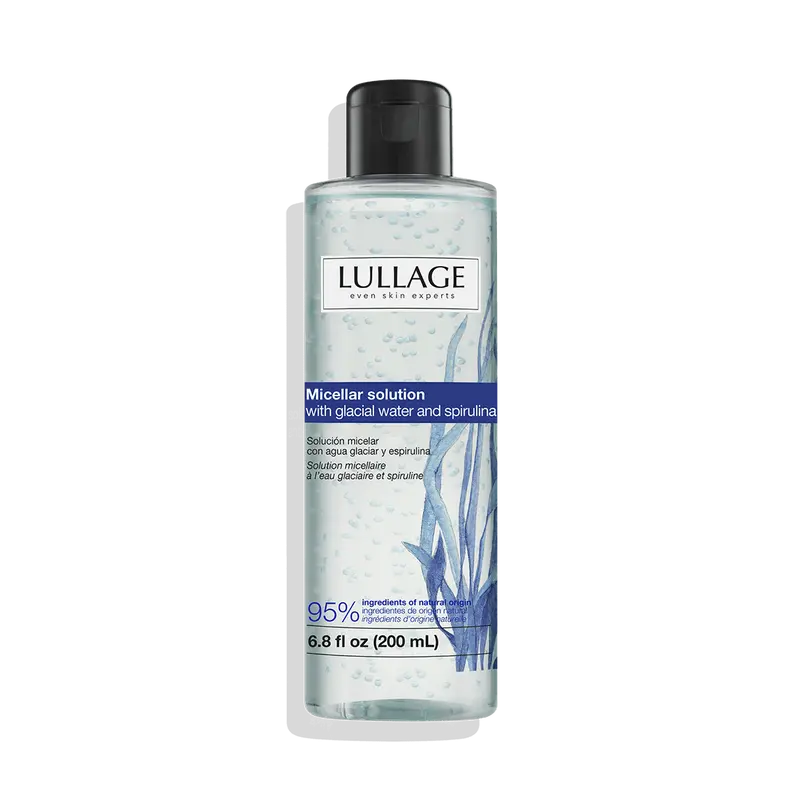 LULLAGE Micellar Water Makeup Remover 6.8 fl oz - Cleanses & Purifies with Niacinamide, Spirulina & Glacier Water for All Skin Types