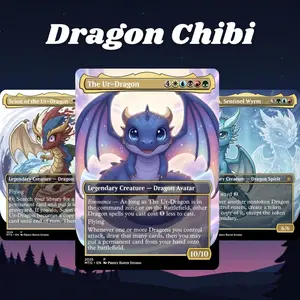 Proxy 100+ Cards Dragon Chibi Custom Ur Dragon Chibi Full Commander EDH Deck Gift Full Art Collectible High Quality Strategy