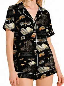 Bookish Castle Pajama Set, Cozy Book Lover Sleepwear, Romantasy Nightwear, Fantasy Pajamas Gift for Readers, BookTok Pajamas