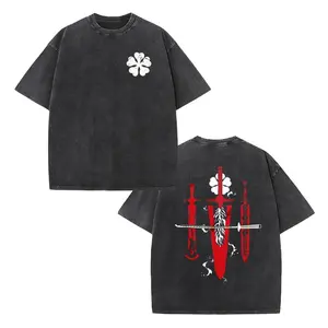 Black Clover Asta Vintage Washed T-Shirt | Unisex Casual Fashion Short Sleeve, Anime Graphic Tee for Fans, Perfect Gift for Friends