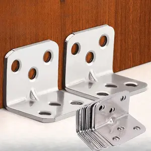 Free 6 Screws, Stainless Steel Heavy Duty Bracket, Suitable for Furniture Corners, Steel Right Angle Frame Support Angle, Suitable for Shelves, Furniture and Cabinets (6 Holes, 3.1X2.4X 2.4cm ): Tools and Home Improvement