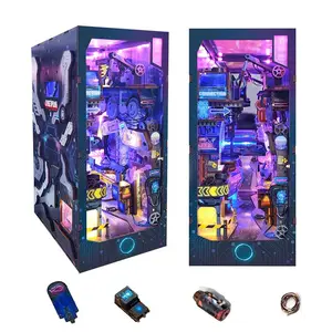 Unbound Dimension DIY Handmade Book Stand, 3D Wooden Model Puzzle Modern Wood Design Science Fiction Toy, Miniature Toy House, Adult Model Kit, Birthday Gift