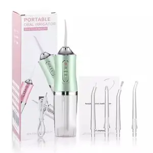 Water-Flosser-Cordless-Teeth-Cleaner Dental Flosser with 3  4 Jets Rechargeable Dental Oral Irrigator for Travel Home Braces portable electric clean mode