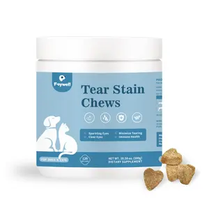 Tear Stain Chews Supplement for Dogs & Cats, Minimize Tearing, Lutein and Astaxanthin Support Eye Health, 120ct/300g
