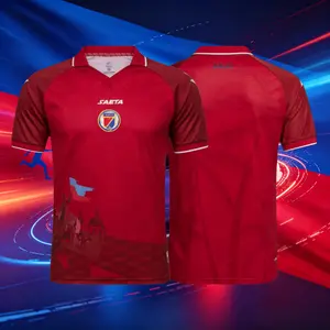 2026 Haiti National Home And Away Blue White Red Short Sleeve Soccer Jersey Fans Version