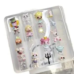 Wicked themed Tea Party Nail Art Silicone Mold for 3D Gel Charm. Curved for a perfect fit in your nail.