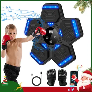 Electronic Kids Punching Game, LED Lights Music Boxing Target Wall-mounted Fitness Toy with Adjustable Speed and Volume Punching Equipment for Home,Thanksgiving,Chrismats Gift Set