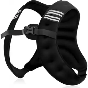 Weighted Vest Men or Women - 5/10/15/20/25/30lbs Weights with Reflective Stripe, Weighted Vest for Workout Equipment for Strength Running - Walking Weight Loss