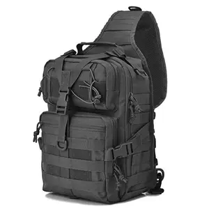 Outdoor leisure travel Water-resistant wear-resistant shoulder messenger backpack Mountaineering cycling sports multi-functional tactical breast bag Multifunctional Sports Bag