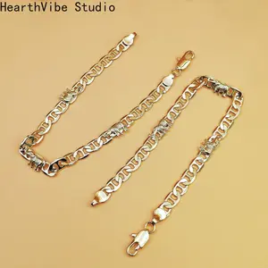 Punk Style Copper Plated 18K Unisex Elephant Hoop Bracelet Friend Gift Chain Vintage Geometric Shape for Anniversary Celebration