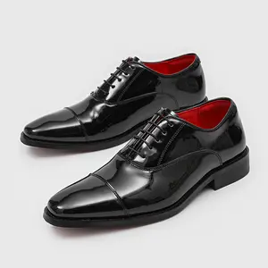 Men's Patent Leather Dress Shoes Shiny Formal Wedding Style