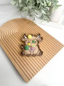 Highland Baby Cow Tray Trinket Desk Organizer For Crafts & Office Space Organize Small Parts Paper Clips Beads Rhinestones Charms & Jewelry Pieces