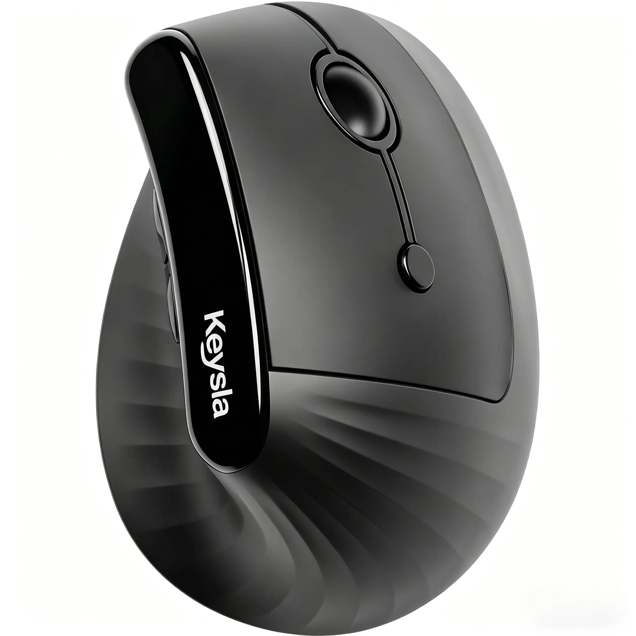 Keysla Ergonomic Vertical Mouse, Wireless Bluetooth 5.0 & 2.4G, Silent Click Mouse with 3 Adjustable DPI, Reduce Wrist Pain, for Laptop, PC, Mac, Office and Home Use (Black)