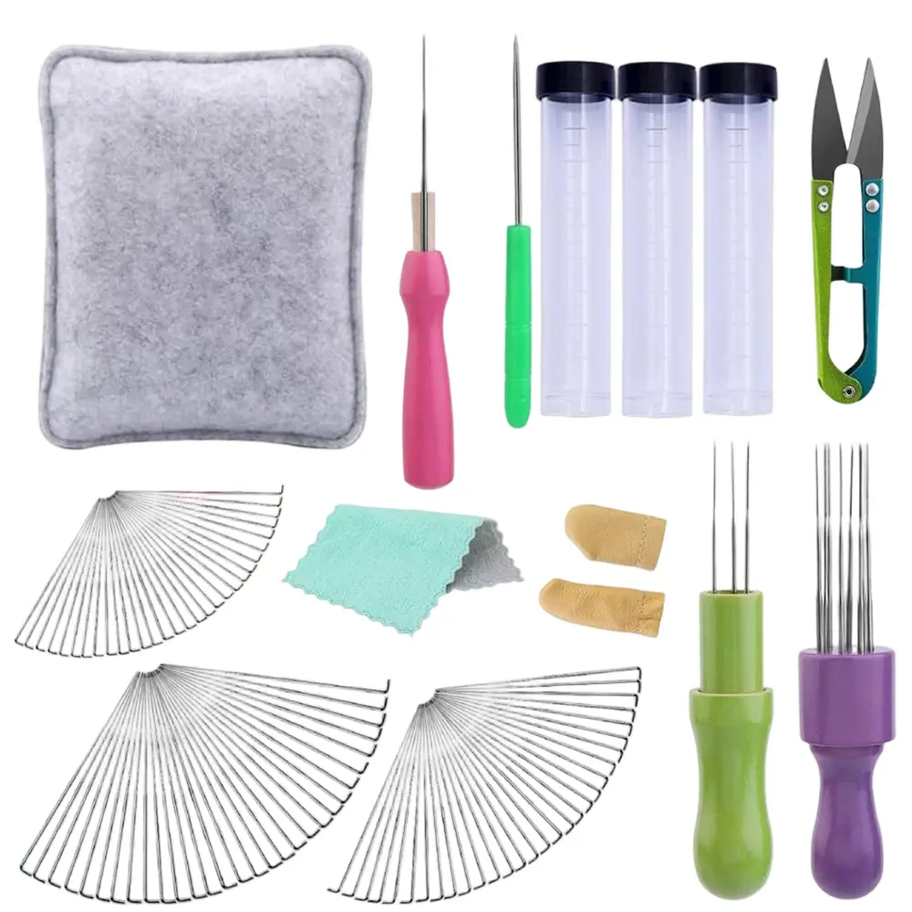 99 Packs Needle Felting Kit with Felting Needles and Pad | Needle Felting Tool Set with Soft Felting Pad And Felting Needles for Beginners Wool Felting Crafts And DIY