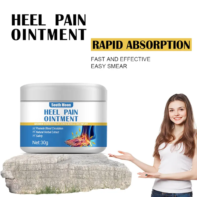 South Moon Natural Herbal Foot Care Cream, 30g Gentle Lightweight Hydrating Massage Cream - Alcohol-Free, Anti-Bacterial, Fast-Absorbing, Smooth Moisturizing for Adults' Feet-Heels-Ankles - Portable Daily Body Care, No Battery Needed, No Harmful Additives