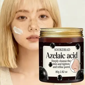 Azelaic Acids Deep Cleanse Pore Cleansing Facial Cream, Gentle Formula, Targets Nose Pores, Suitable for Young Adults, 80g, Normal Skin, Morning Wash Routine