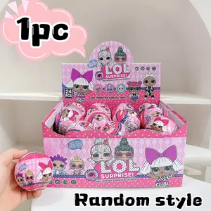 Random 1pc Round Ball Series Blind Box Keychain Kawaii, Keychain Surprise Collectibles, Desk Decoration, Surprise Gift Collection, Party Filler, Valentine's Day, Easter