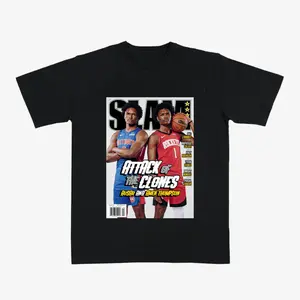 Amen Thompson Ausar Thompson SLAM T-Shirt, Attack of the Clones Basketball Graphic Tee, Twins Fan Shirt, Gift for Basketball Fans