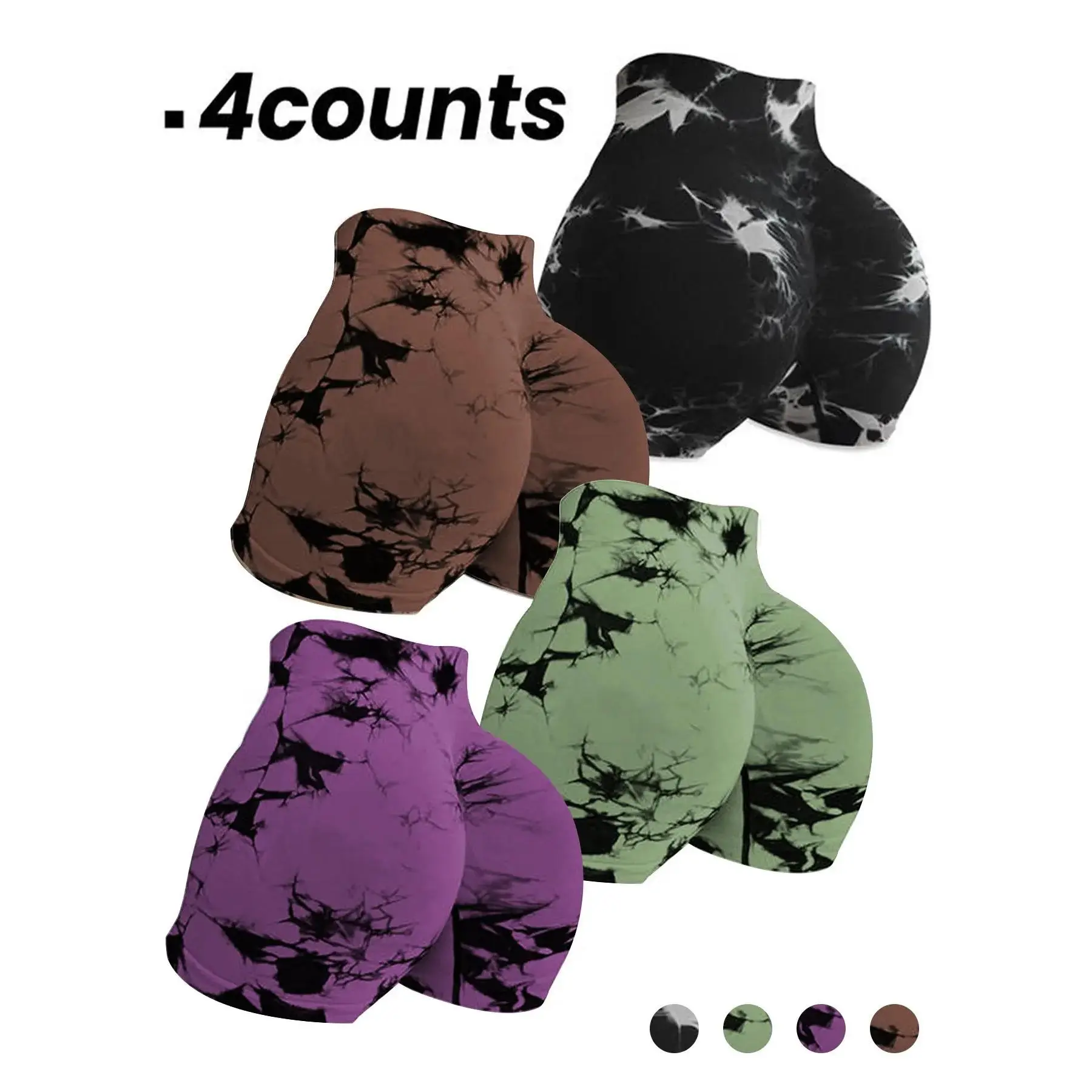 Black + Brown + Purple + Light Green