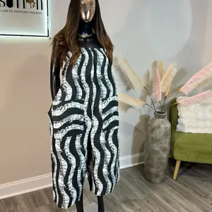 Shaffy Wide-Leg Cotton Jumpsuit with Pockets in Stylish Zebra Print for Comfortable Wear