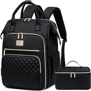 Lunch Backpack for Women, 15.6 inch Laptop Backpacks for Womens, Work Backpacks with Lunchbox,Insulated  pack Cooler,Teacher Nurse Travel Backpack for Women2