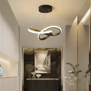 Modern LED chandelier decorative lighting, Home Decor Lighting, minimalist style chandelier, 30cm, three-color light, aluminum LED chandelier, Ceiling Light, suitable for kitchen island, hallway, living room, bedroom, hallway, entrance, Indoor Lighting