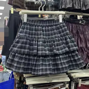 Spring Casual American Vintage A-Line Skirts Women 2000s  Bow Plaid Skirts Korean Fashion Japanese Kawaii Clothing Subculute